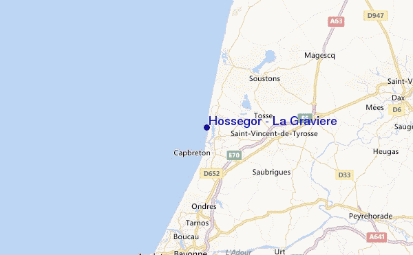 Hossegor - La Graviere Location Map