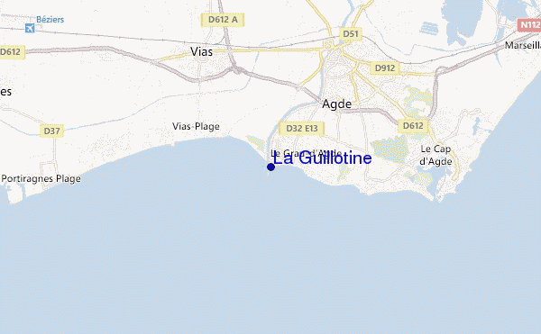 locatiekaart van La Guillotine