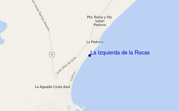 locatiekaart van La Izquierda de la Rocas