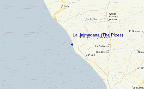 locatiekaart van La Jaimacana (The Pipes)