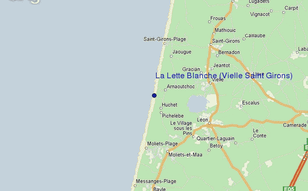 locatiekaart van La Lette Blanche (Vieille Saint Girons)