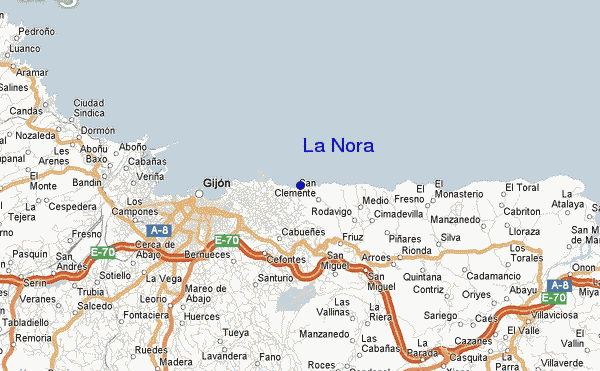 locatiekaart van La Nora