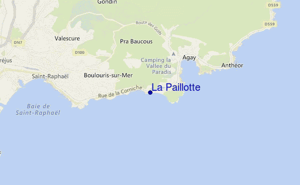 locatiekaart van La Paillotte