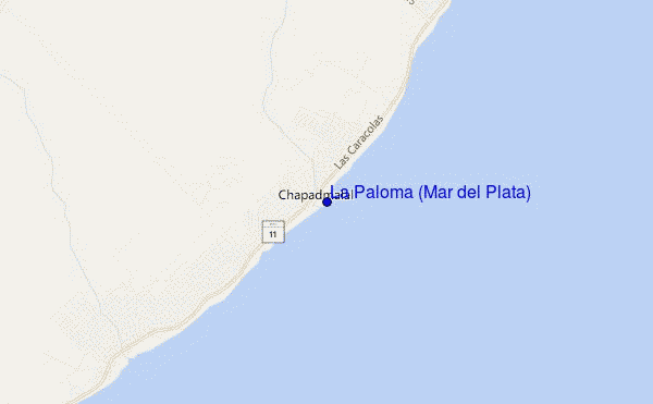 locatiekaart van La Paloma (Mar del Plata)