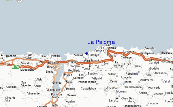 locatiekaart van La Paloma