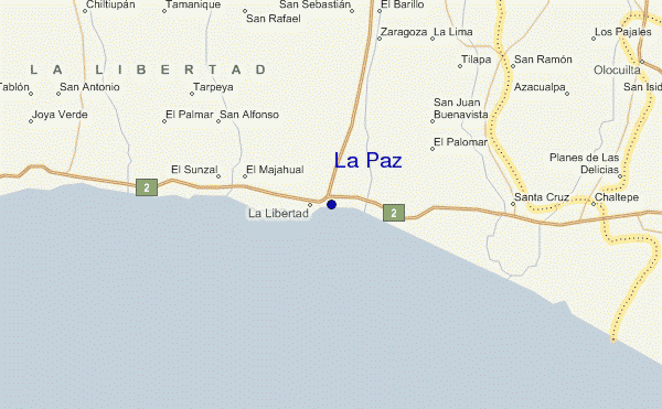 locatiekaart van La Paz