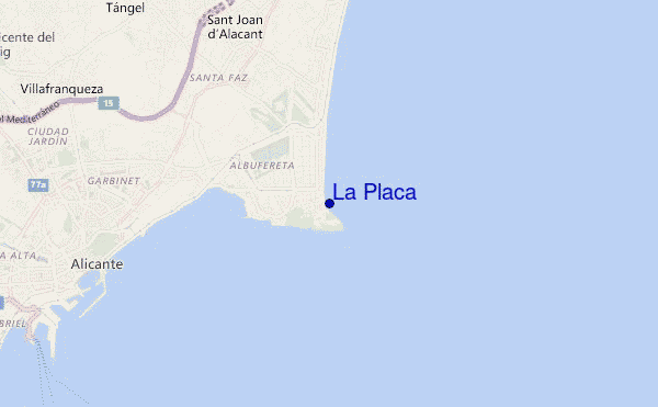 locatiekaart van La Placa