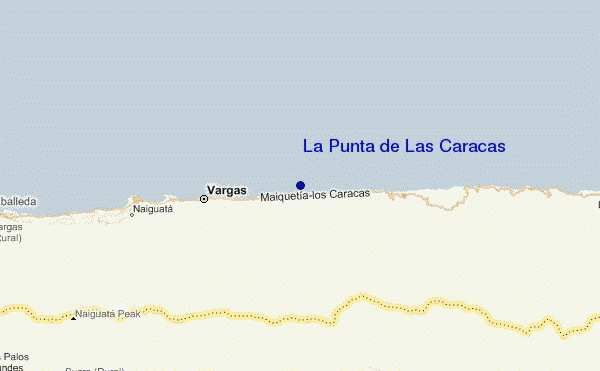 locatiekaart van La Punta de Las Caracas