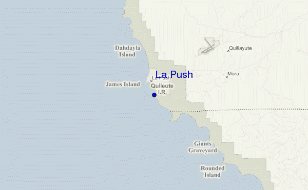 locatiekaart van La Push