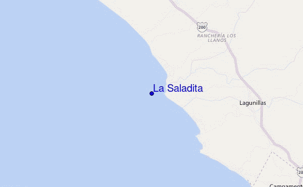 locatiekaart van La Saladita