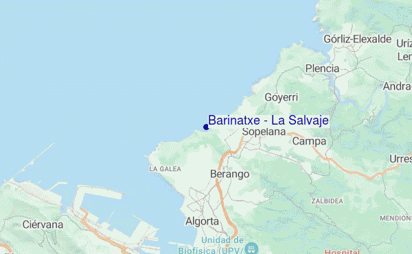 locatiekaart van Barinatxe - La Salvaje