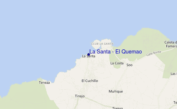 locatiekaart van La Santa - El Quemao