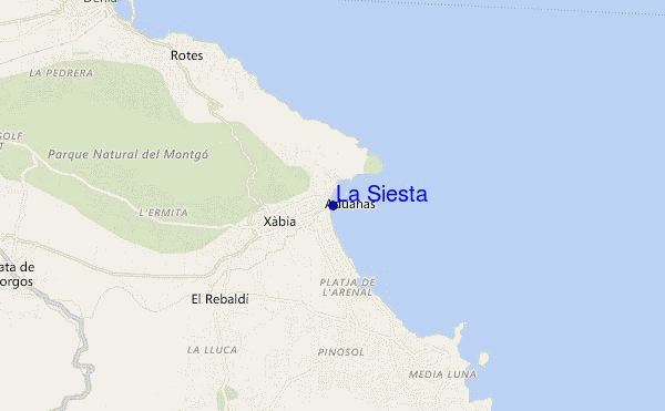 locatiekaart van La Siesta