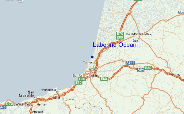 Labenne Ocean Location Map
