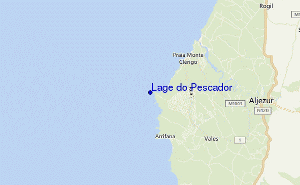 locatiekaart van Lage do Pescador