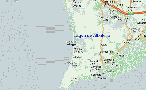 locatiekaart van Lagoa de Albufeira