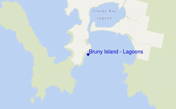 locatiekaart van Bruny Island - Lagoons