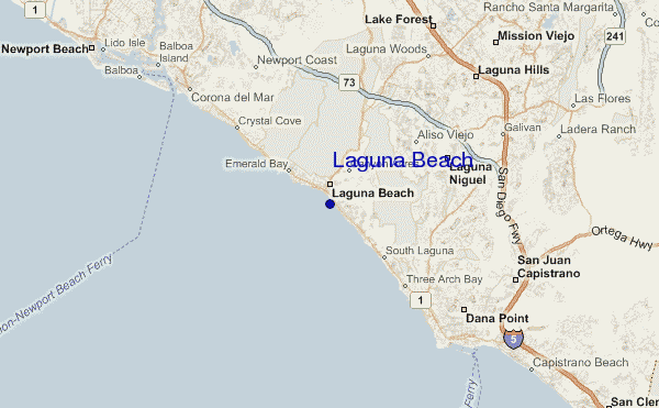locatiekaart van Laguna Beach