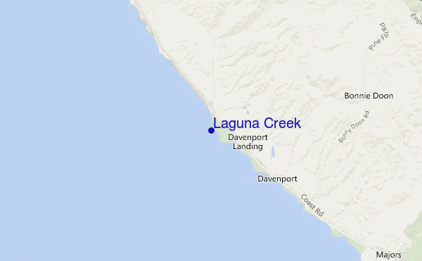 locatiekaart van Laguna Creek