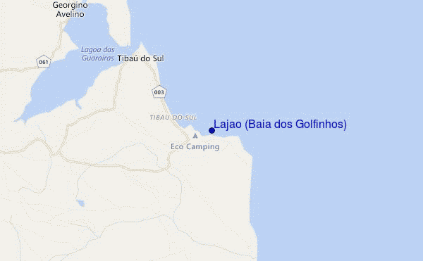 locatiekaart van Lajao (Baia dos Golfinhos)