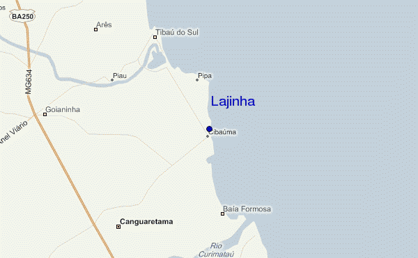 locatiekaart van Lajinha