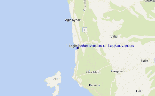 locatiekaart van Lakouvardos or Lagkouvardos