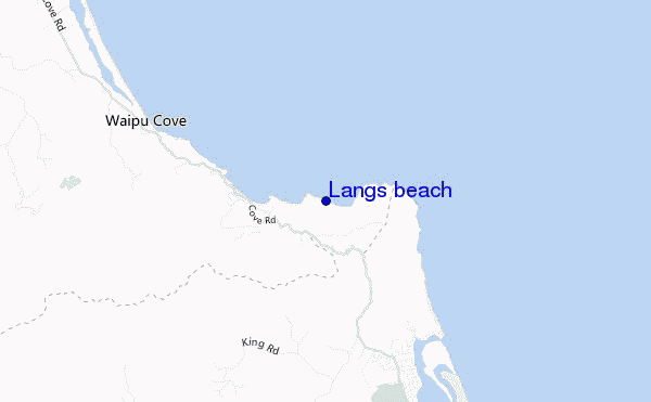 locatiekaart van Langs beach
