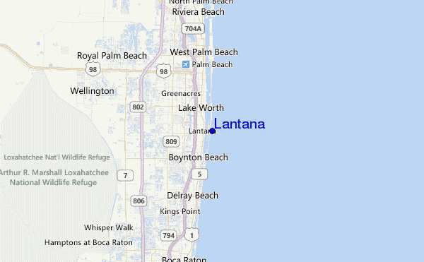 Lantana Location Map