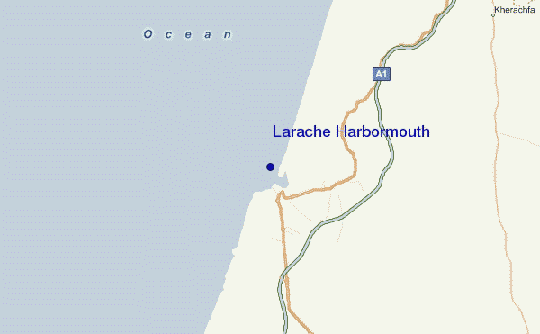 locatiekaart van Larache Harbormouth