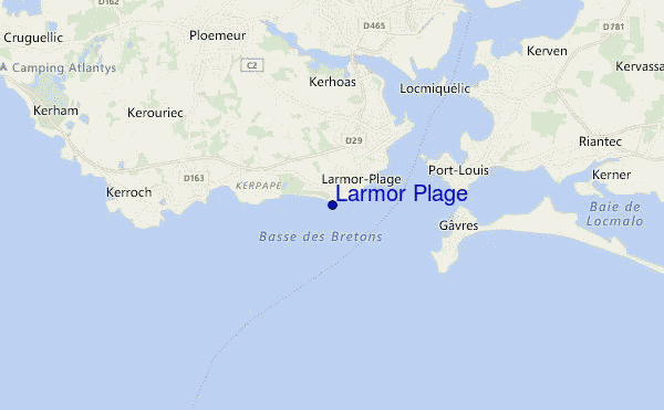 locatiekaart van Larmor Plage