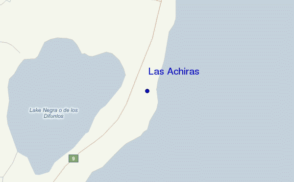 locatiekaart van Las Achiras