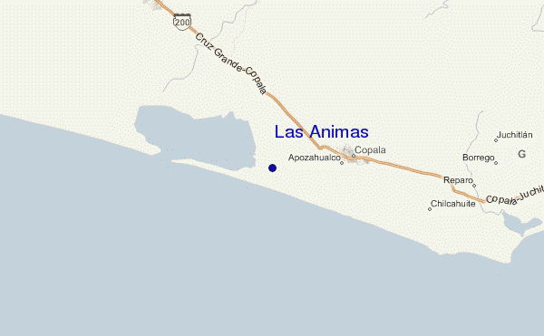 locatiekaart van Las Animas
