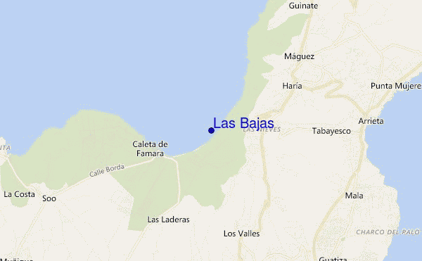 locatiekaart van Las Bajas