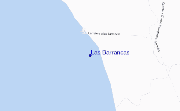 locatiekaart van Las Barrancas