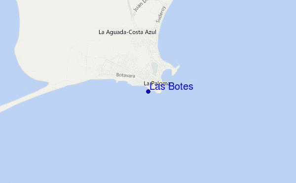 locatiekaart van Las Botes