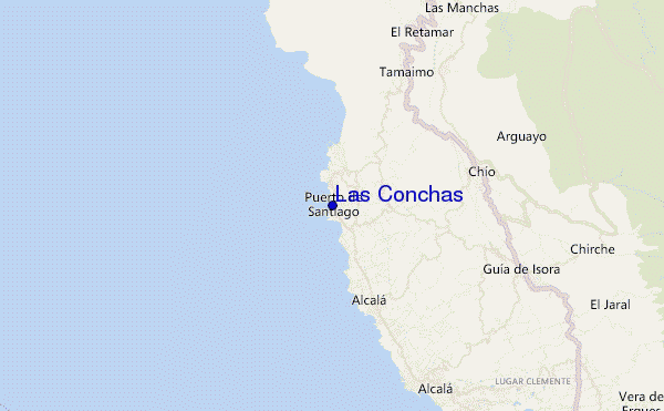 locatiekaart van Las Conchas