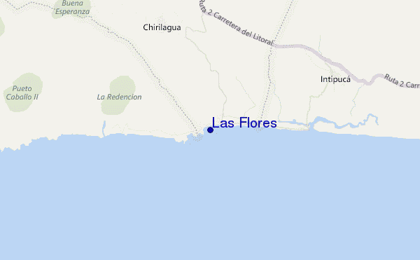 locatiekaart van Las Flores