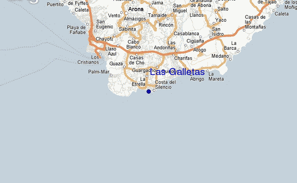 locatiekaart van Las Galletas