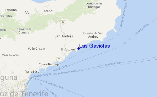 locatiekaart van Las Gaviotas