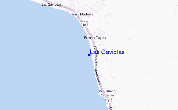 locatiekaart van Las Gaviotas
