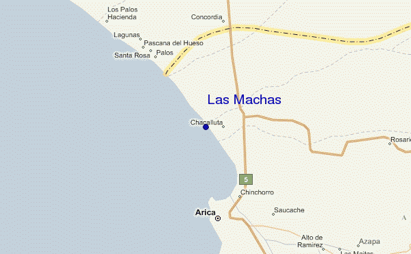 locatiekaart van Las Machas