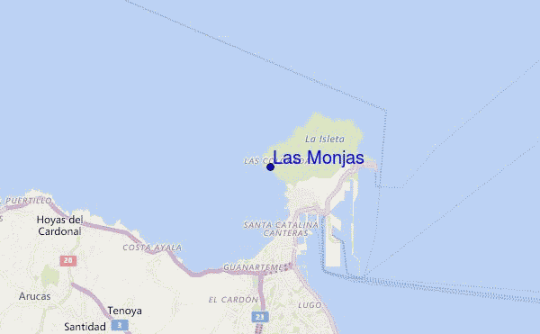 locatiekaart van Las Monjas