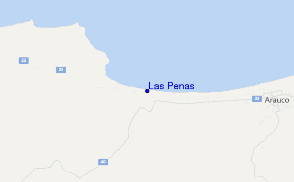 locatiekaart van Las Peñas
