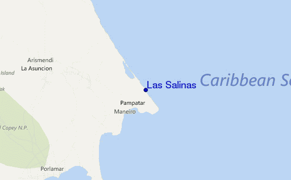 locatiekaart van Las Salinas