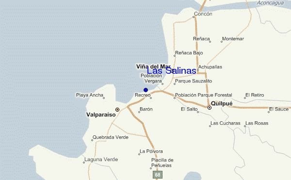 locatiekaart van Las Salinas
