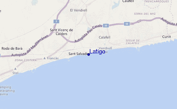 locatiekaart van Latigo