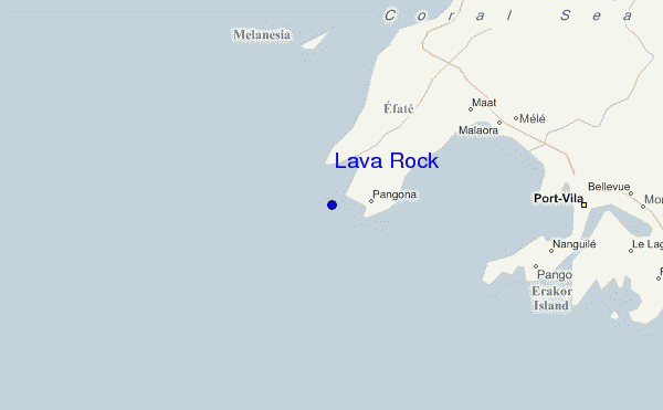 locatiekaart van Lava Rock