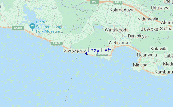 locatiekaart van Lazy Left