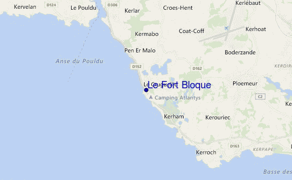 locatiekaart van Le Fort Bloque