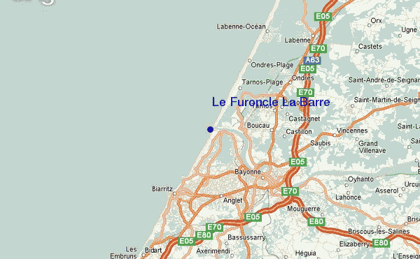 locatiekaart van Anglet - Le Furoncle